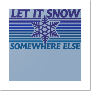 Let it snow somewhere else Posters and Art